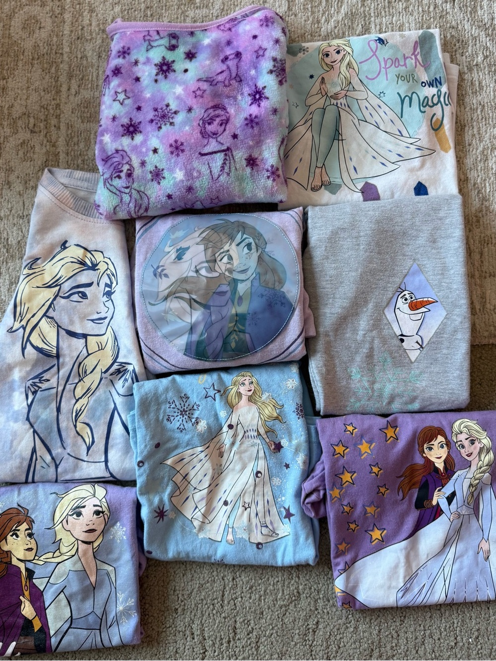 Disney Frozen Girls LOT Shirts Sweatshirt Pants size 5T